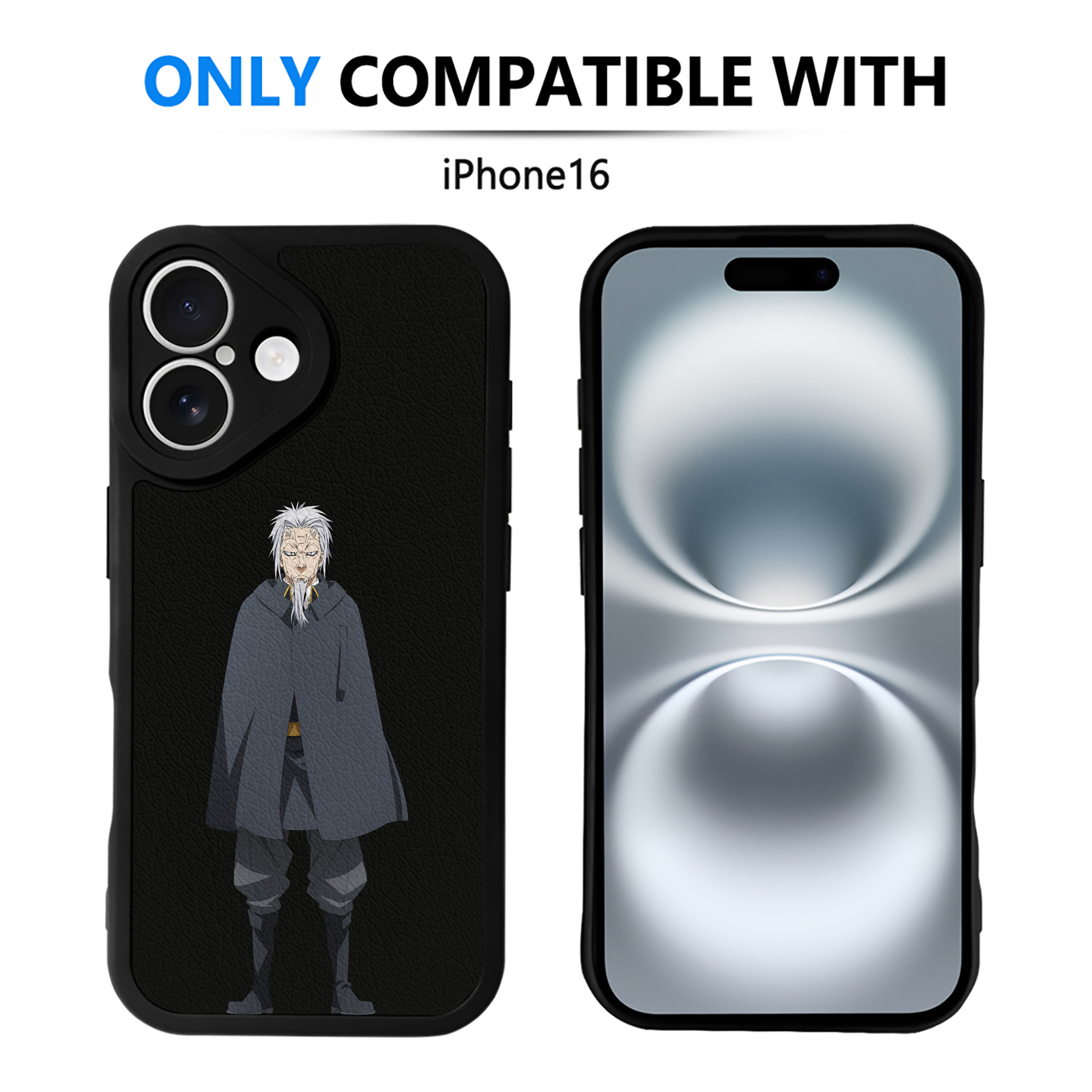 （画像用） 転スラ Regarding Reincarnated to Slime 【iPhone 16シリーズ対応】シリコンスマホケース（レザー調） 材質：シリコン